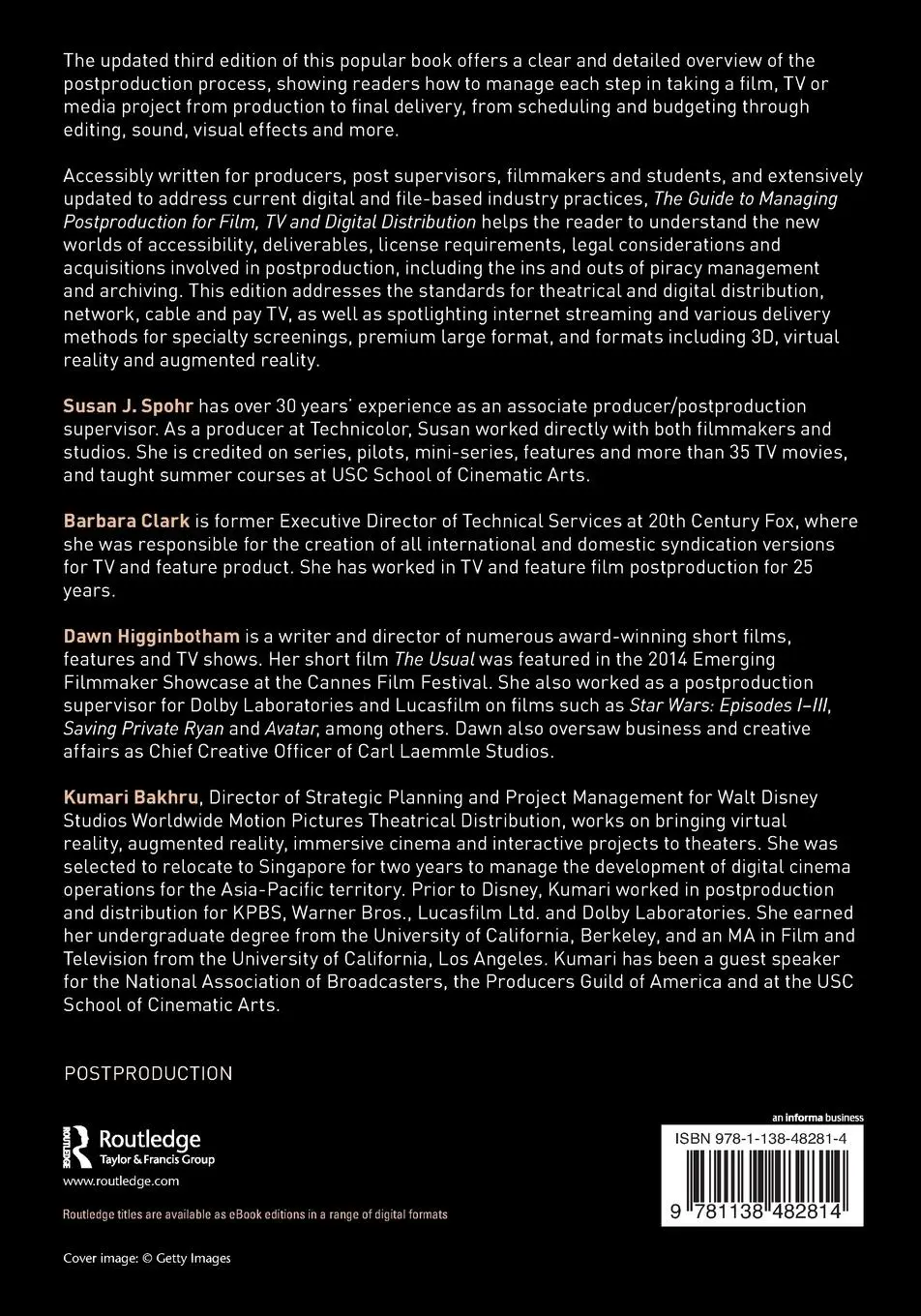 Rückseite: 9781138482814 | The Guide to Managing Postproduction for Film, TV, and Digital...