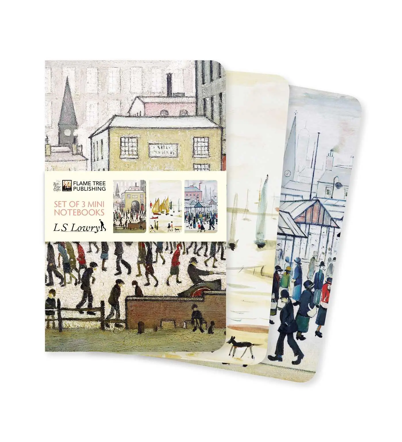 Cover: 9781839642814 | L.S. Lowry Set of 3 Mini Notebooks | Flame Tree Publishing | Buch