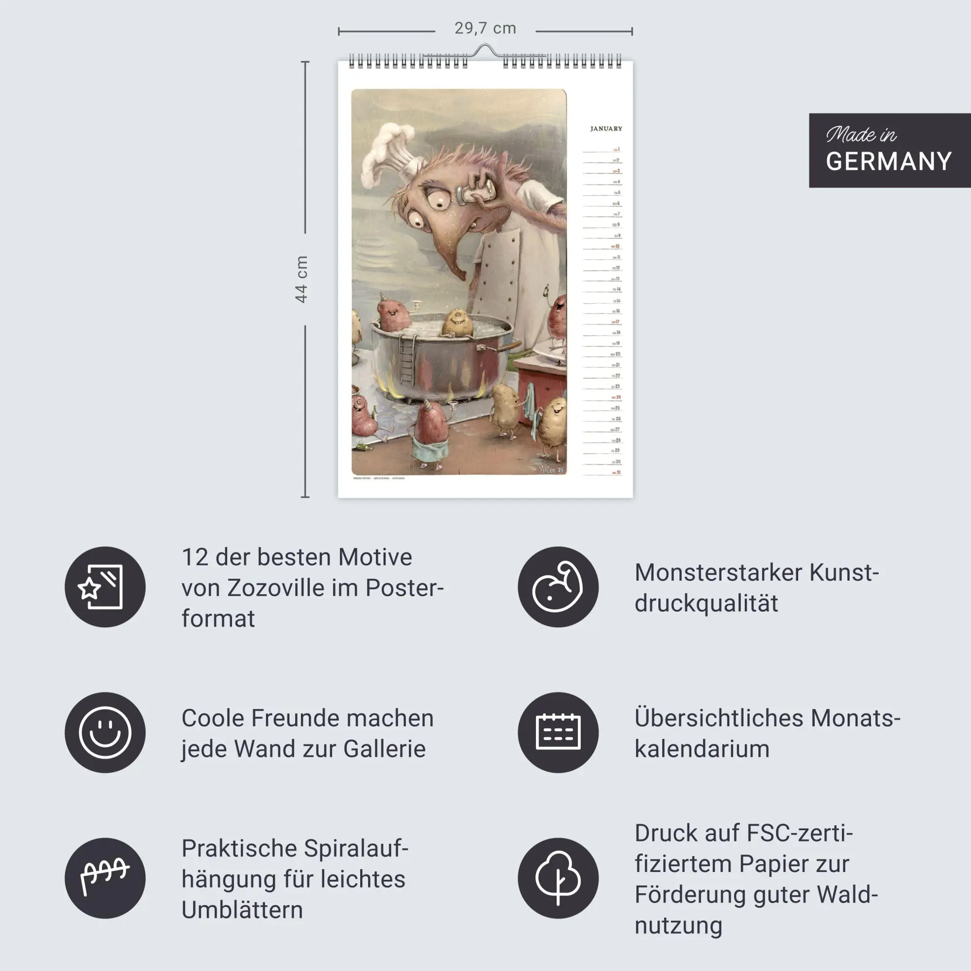 Bild: 9783756422814 | Zozoville Kalendarium 2027 - The Art of Mateo Dineen &amp; Johan Potma