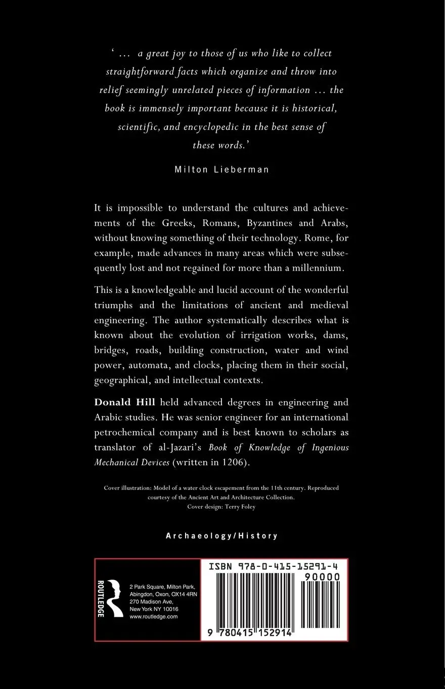 Rückseite: 9780415152914 | A History of Engineering in Classical and Medieval Times | Donald Hill