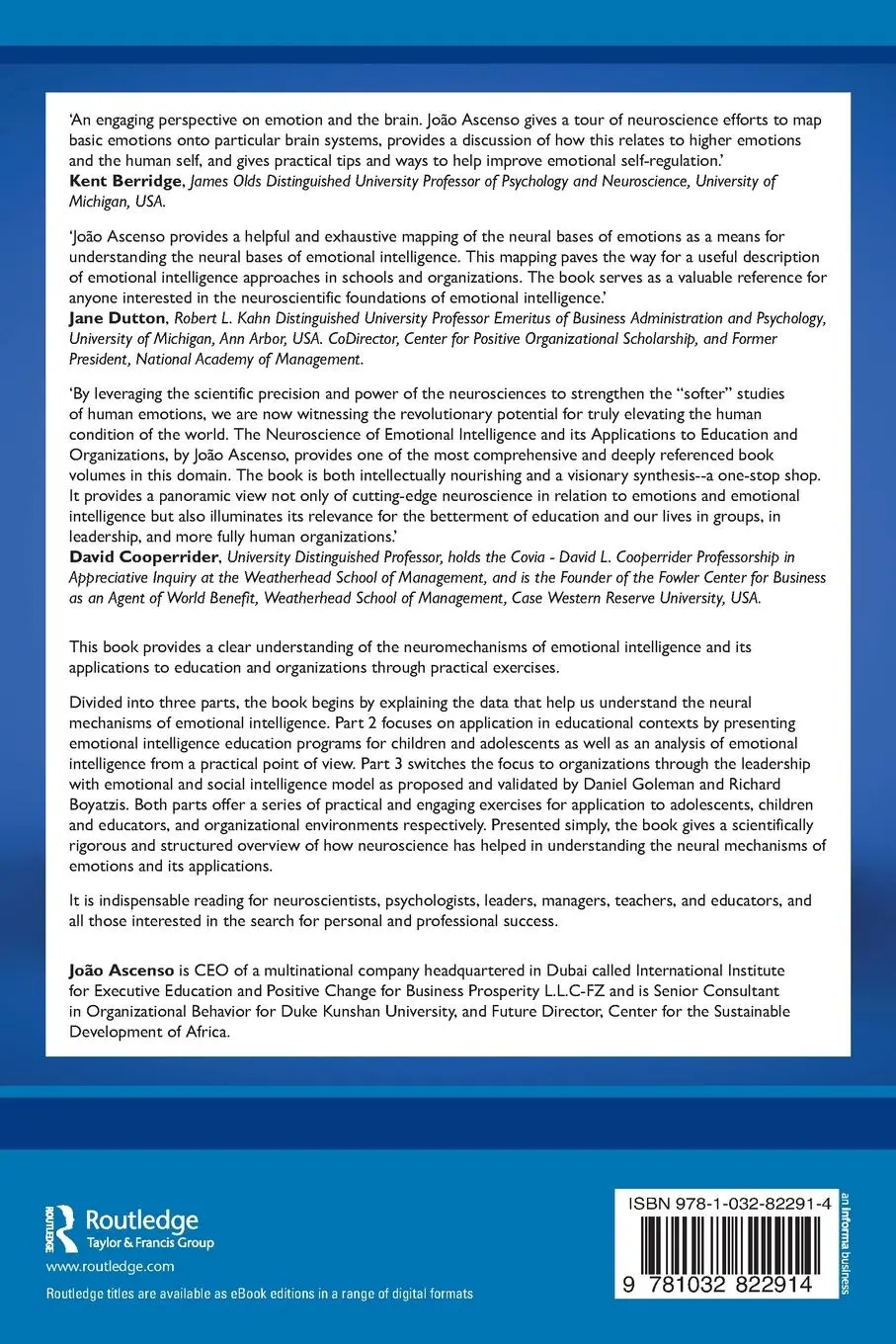 Rückseite: 9781032822914 | The Neuroscience of Emotional Intelligence and Its Applications to...