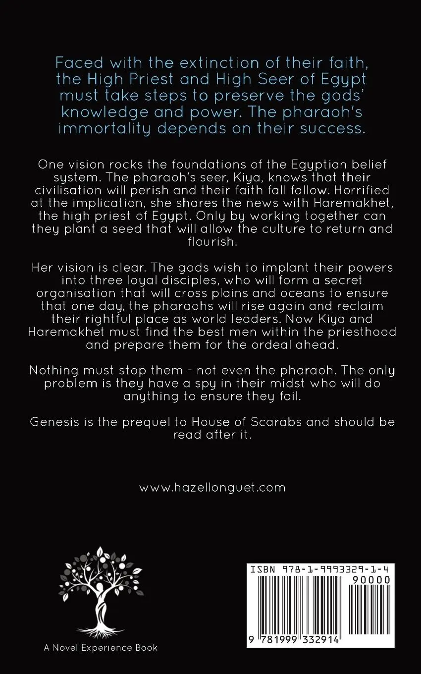 Rückseite: 9781999332914 | Genesis | Prequel: House of Scarabs | Hazel Longuet | Taschenbuch