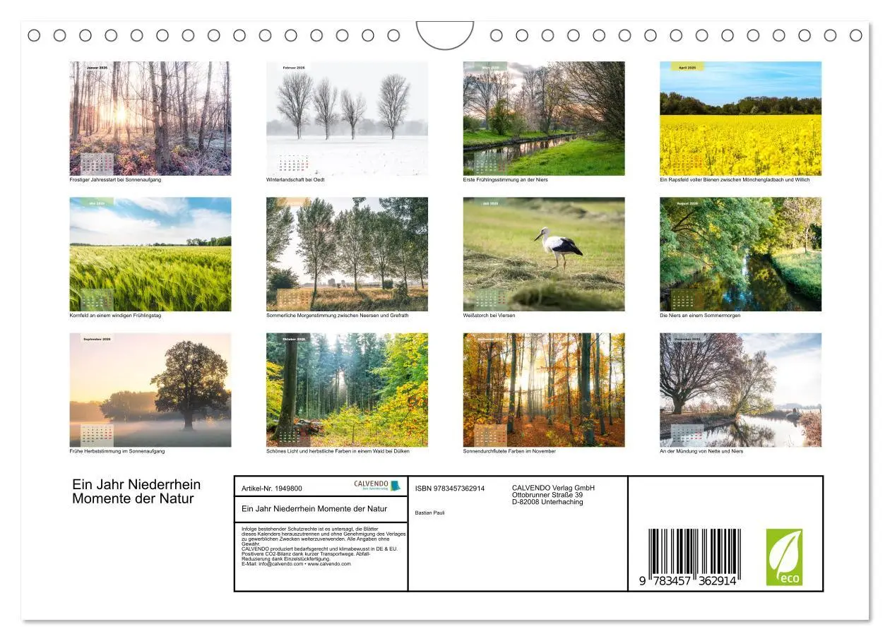 Bild: 9783457362914 | Ein Jahr Niederrhein Momente der Natur (Wandkalender 2026 DIN A4...
