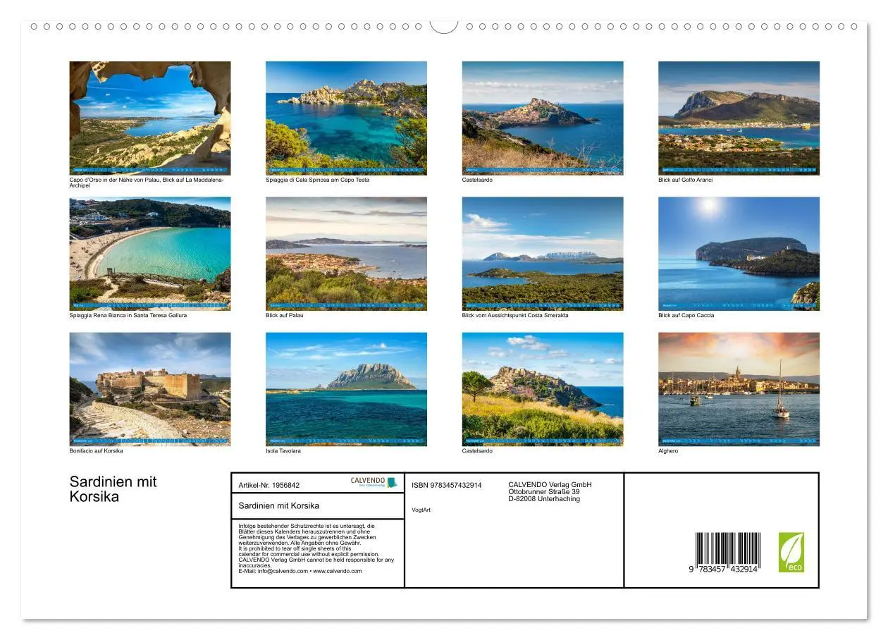 Bild: 9783457432914 | Sardinien mit Korsika (hochwertiger Premium Wandkalender 2026 DIN...