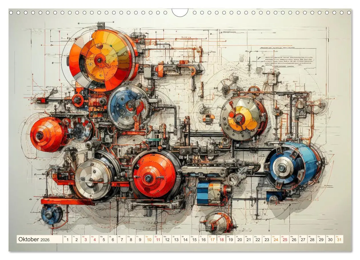 Bild: 9783457502914 | Maschinen Zukunft Kunst (Wandkalender 2026 DIN A3 quer), CALVENDO...