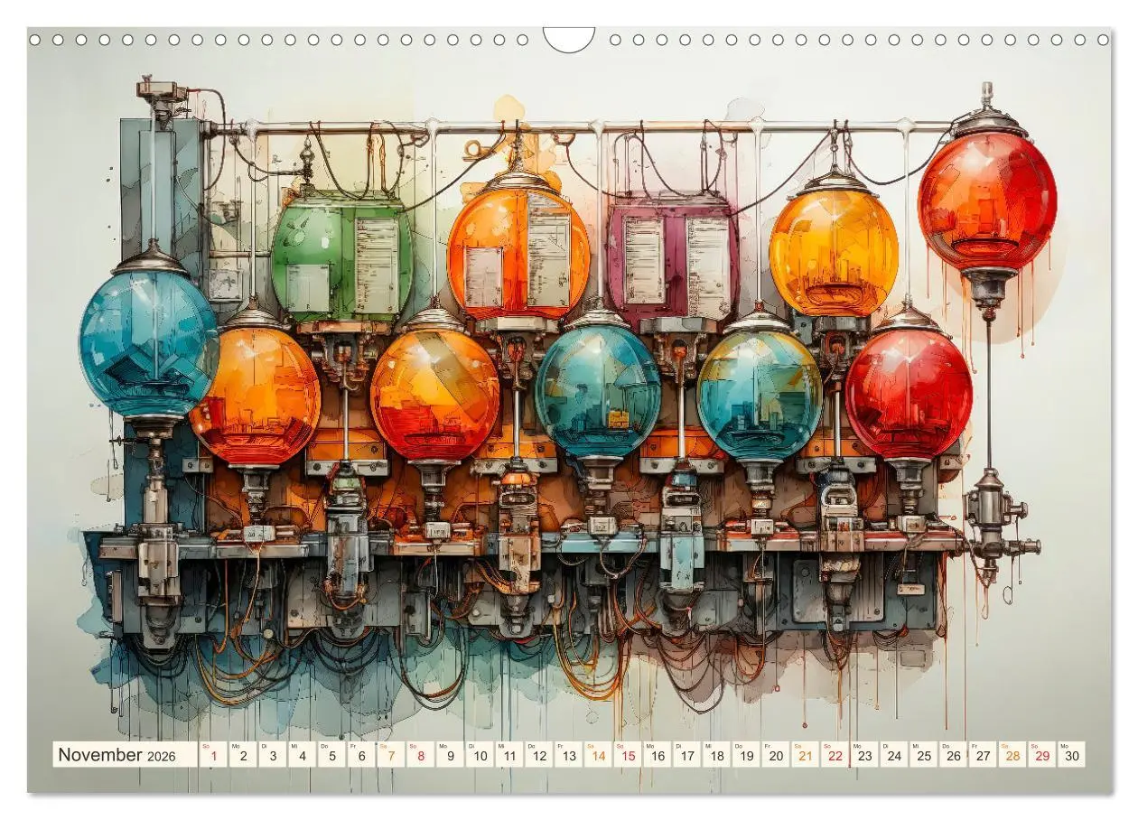 Bild: 9783457502914 | Maschinen Zukunft Kunst (Wandkalender 2026 DIN A3 quer), CALVENDO...