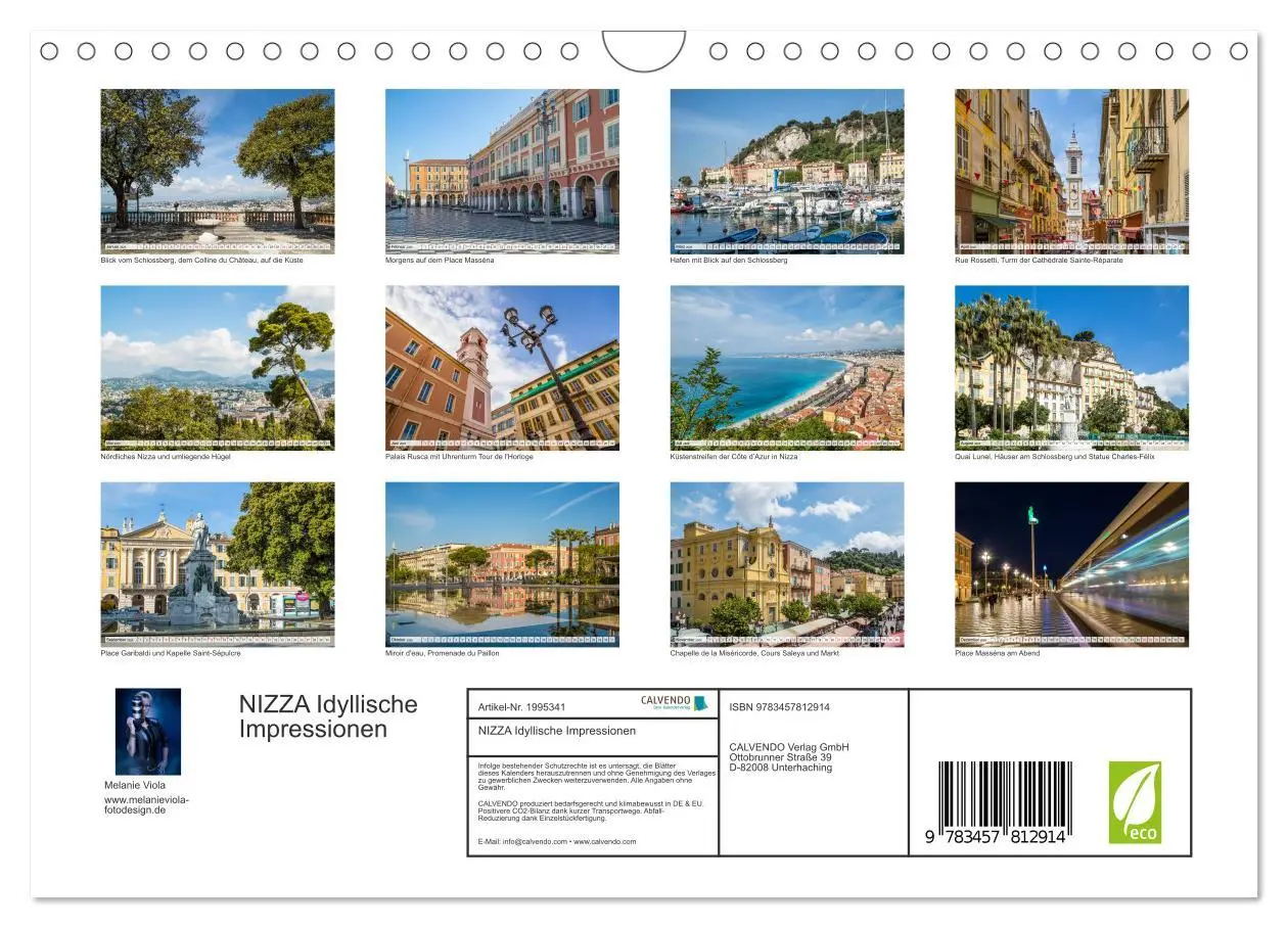 Bild: 9783457812914 | NIZZA Idyllische Impressionen (Wandkalender 2026 DIN A4 quer),...