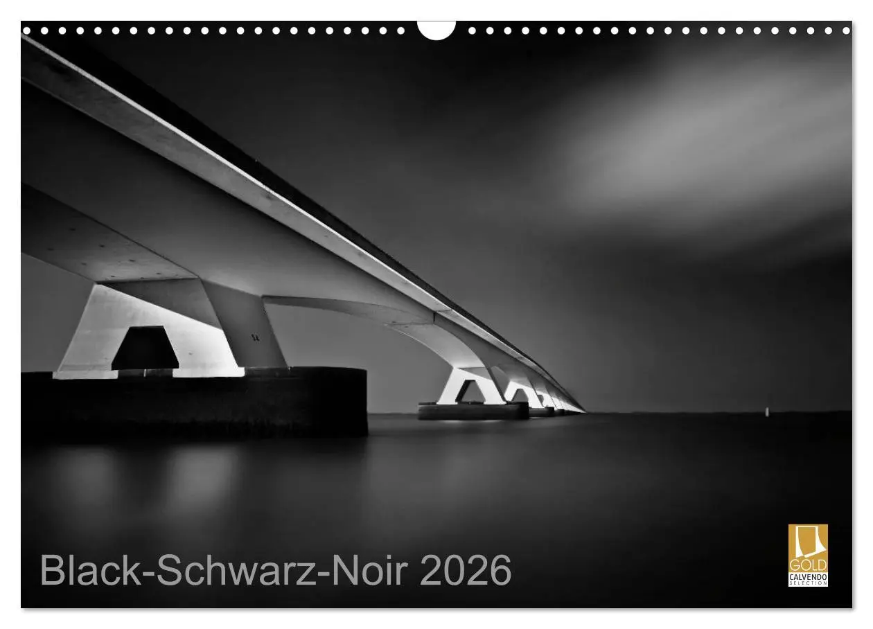 Cover: 9783516212914 | Black-Schwarz-Noir 2026 (Wandkalender 2026 DIN A3 quer), CALVENDO...