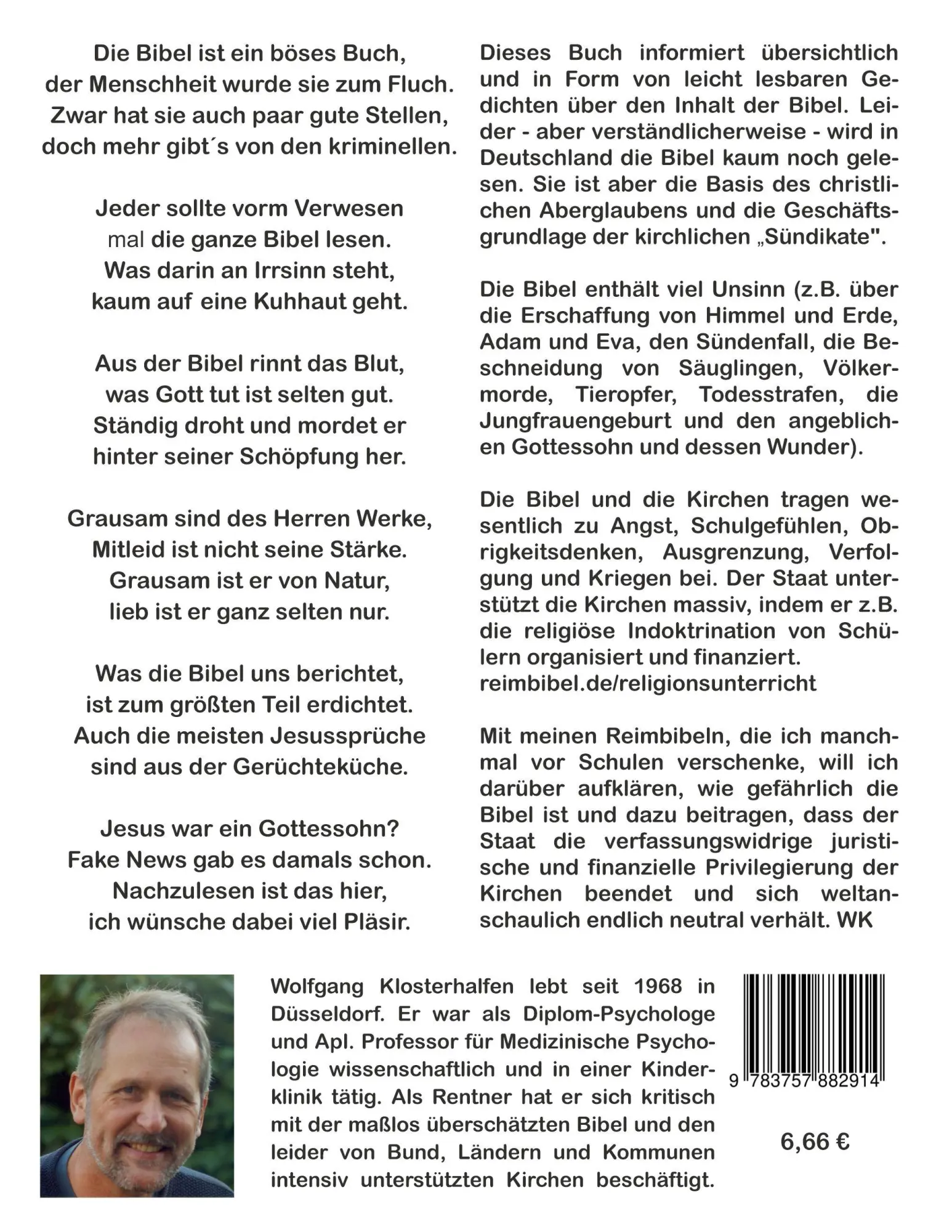 Rückseite: 9783757882914 | Das Beste aus Klosterhalfens kleiner Reimbibel | Klosterhalfen | Buch