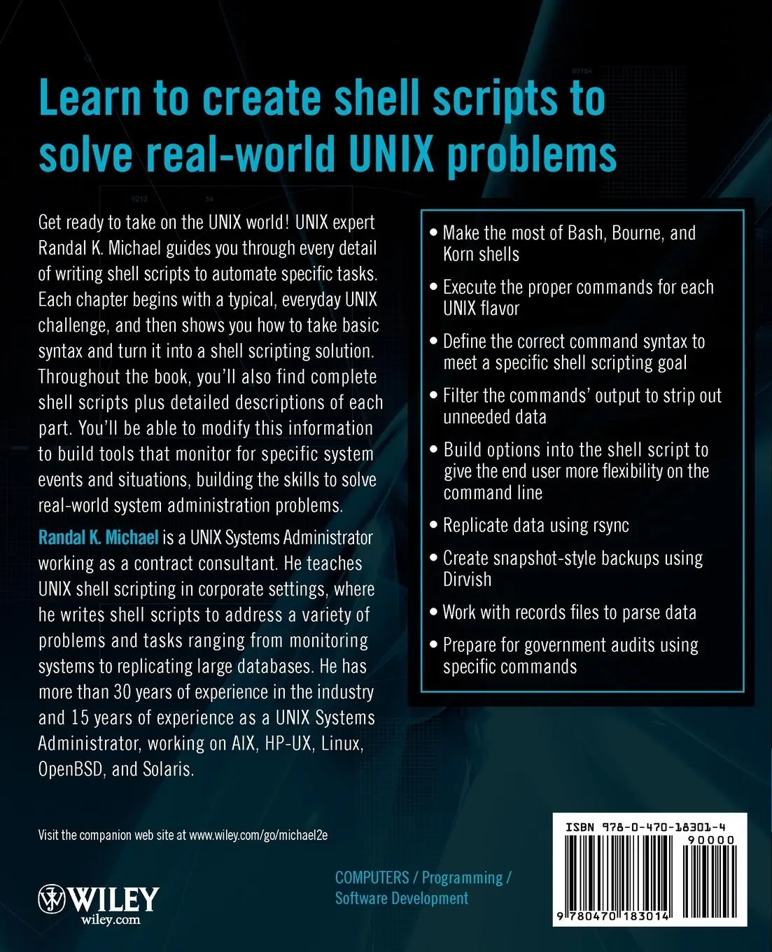 Rückseite: 9780470183014 | Mastering UNIX Shell Scripting | Randal K Michael | Taschenbuch | 2008