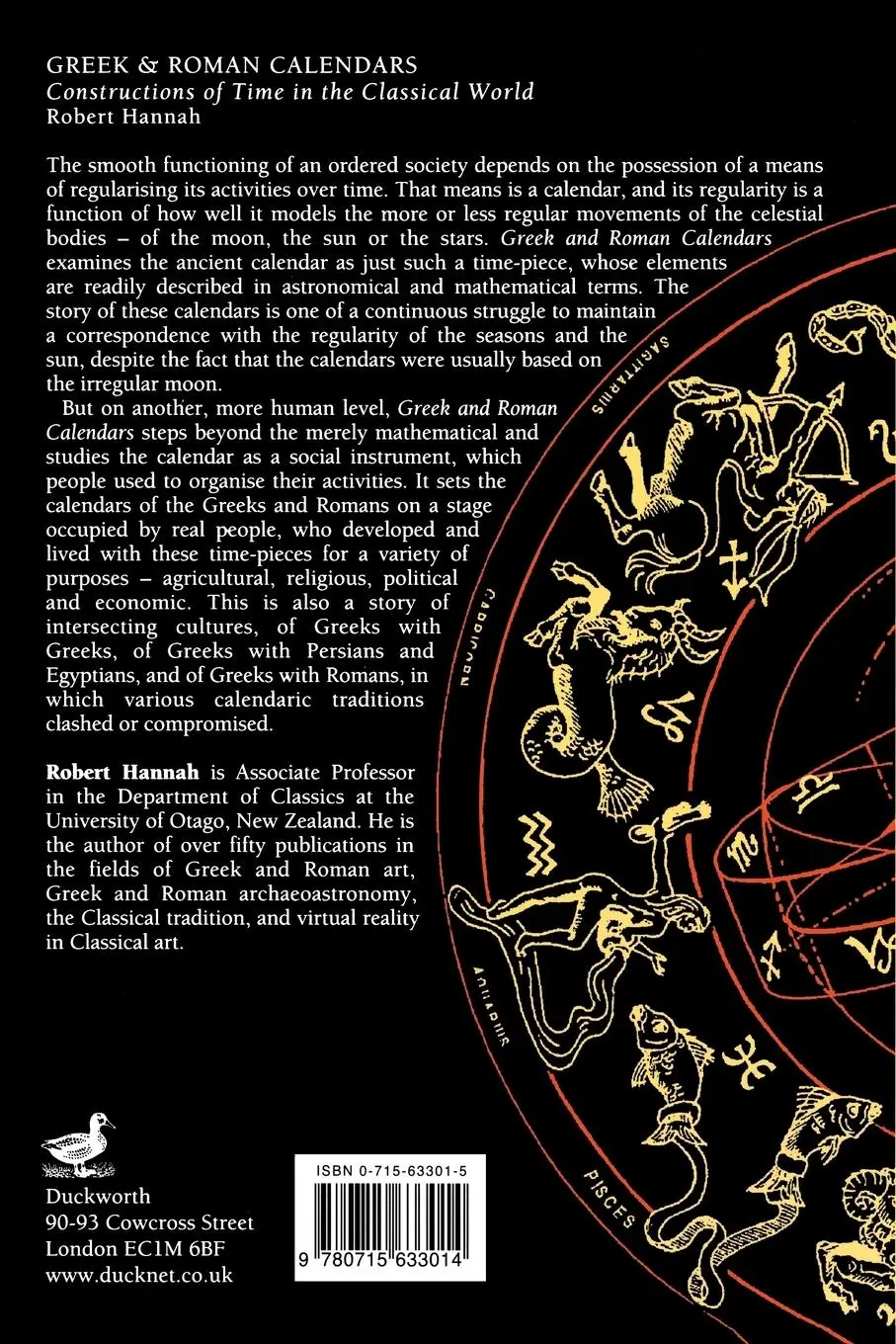 Rückseite: 9780715633014 | Greek and Roman Calendars | Robert Hannah | Taschenbuch | Englisch