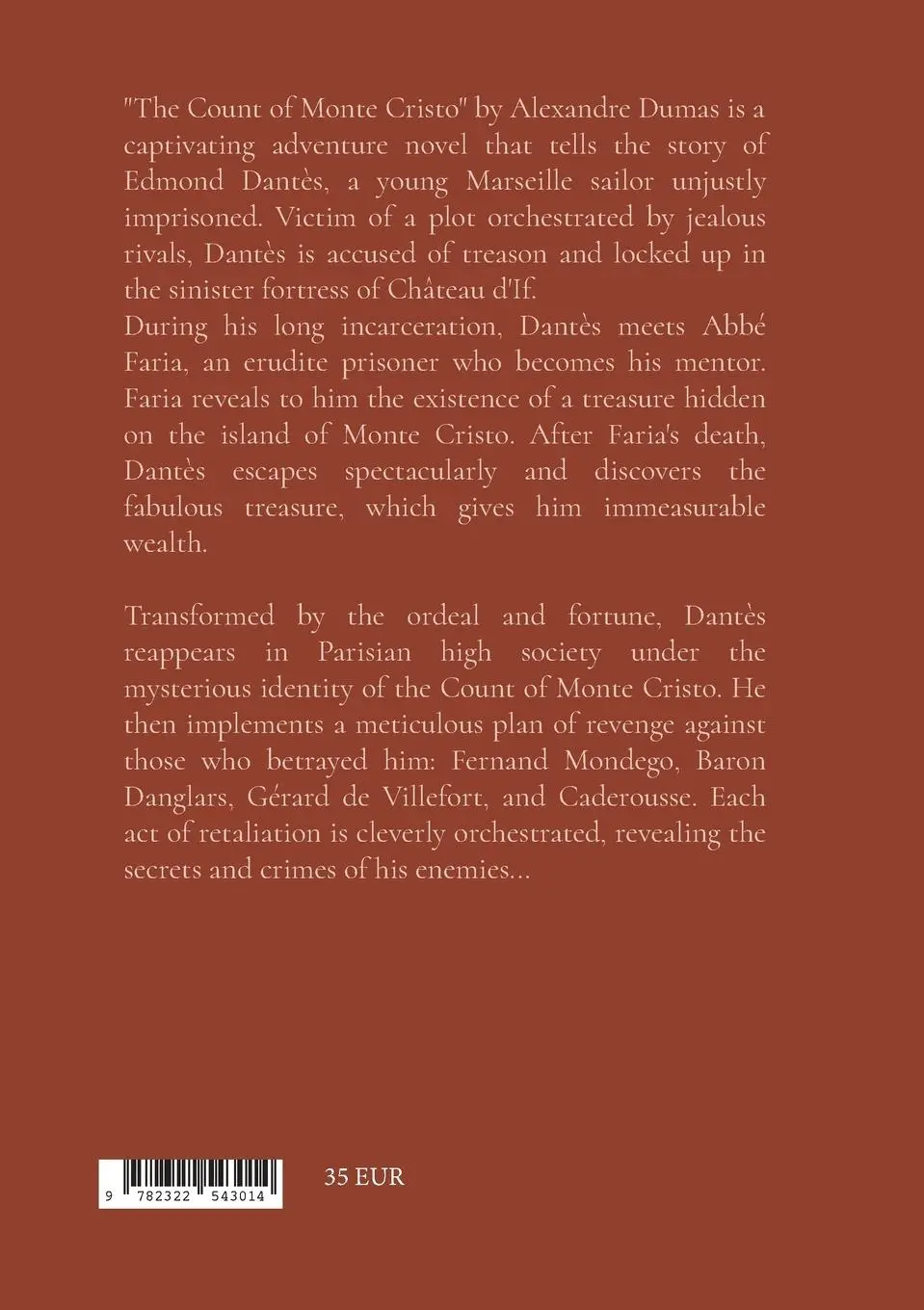 Rückseite: 9782322543014 | The Count of Monte Cristo (complete and unabridged edition) | Dumas