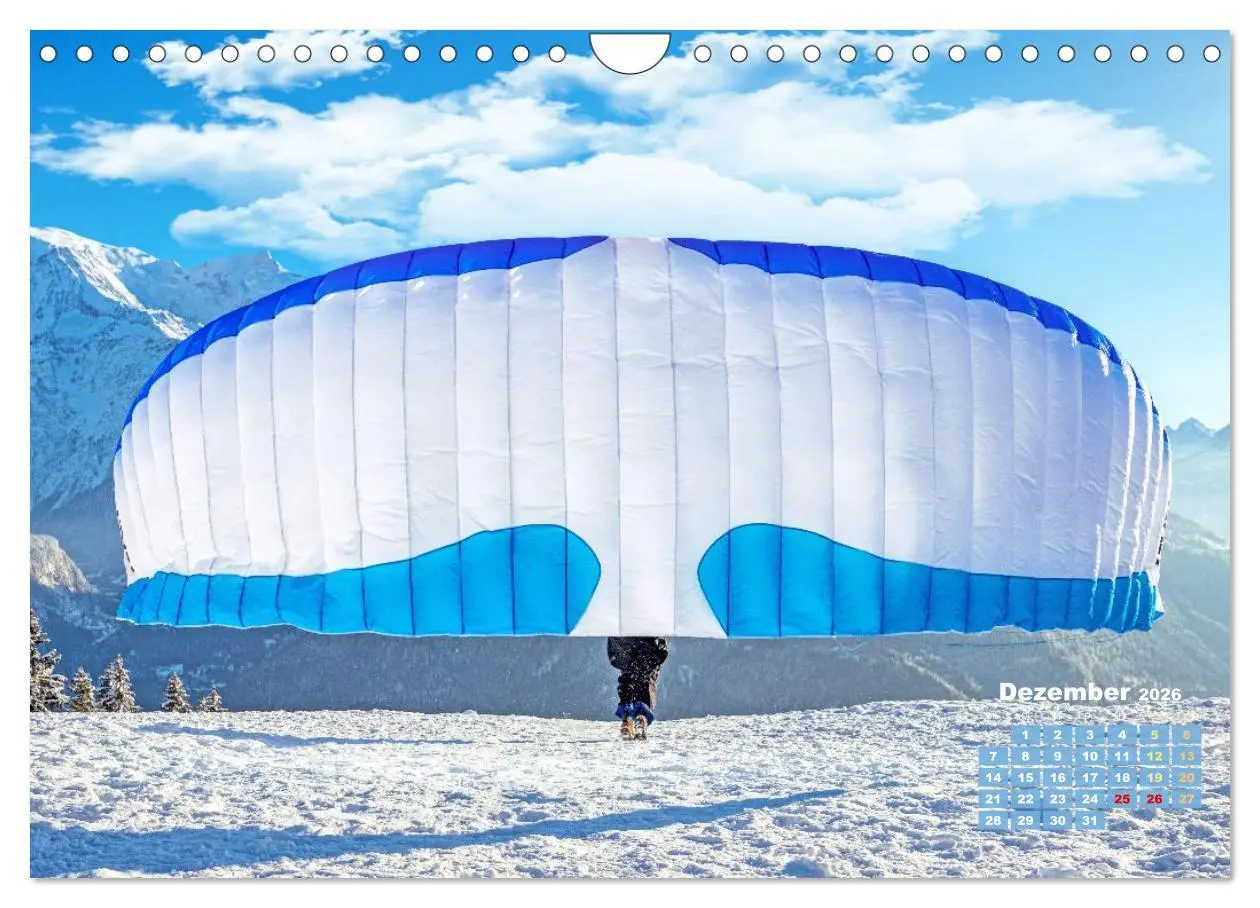 Bild: 9783457943014 | Paragliding: Der Traum vom Fliegen (Wandkalender 2026 DIN A4 quer),...