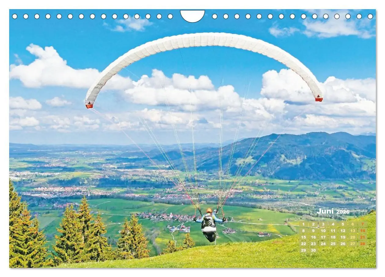 Bild: 9783457943014 | Paragliding: Der Traum vom Fliegen (Wandkalender 2026 DIN A4 quer),...