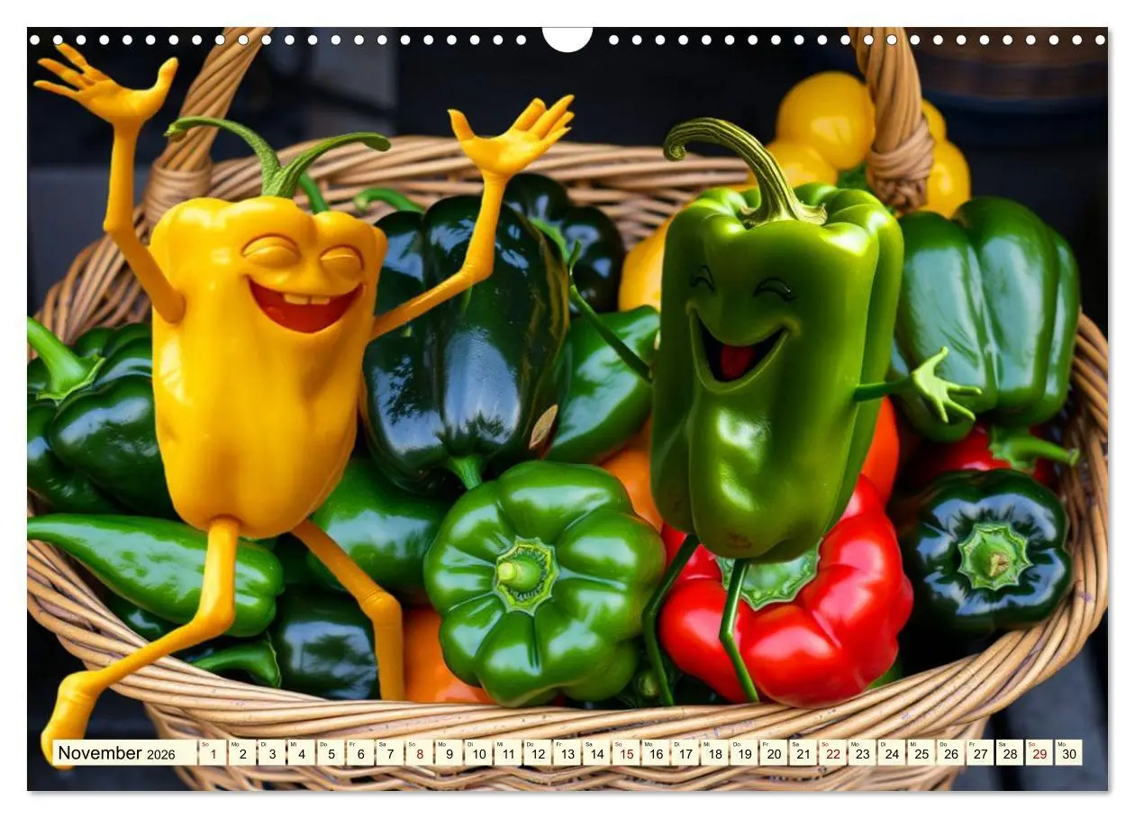 Bild: 9783516413014 | Tanzendes Obst und Gemüse (Wandkalender 2026 DIN A3 quer), CALVENDO...