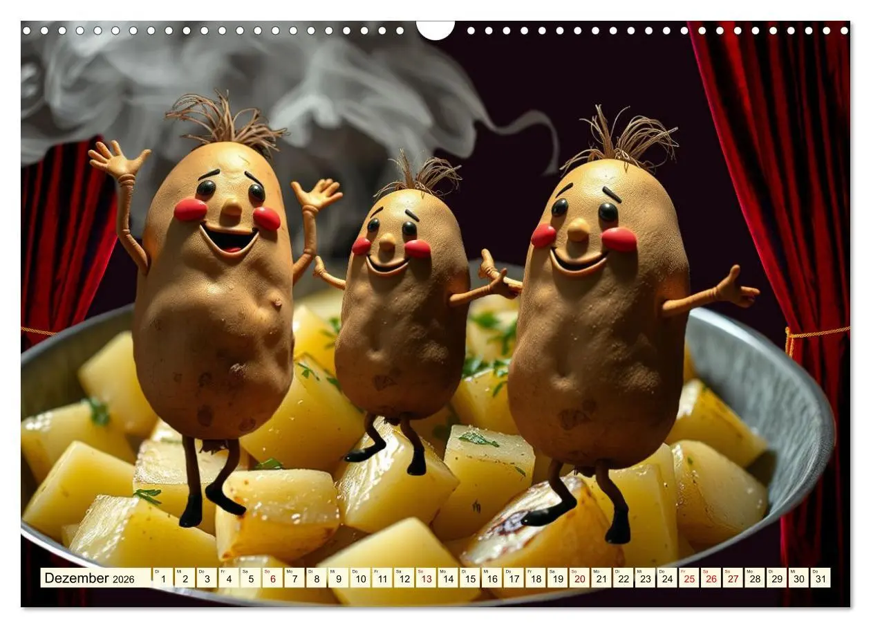 Bild: 9783516413014 | Tanzendes Obst und Gemüse (Wandkalender 2026 DIN A3 quer), CALVENDO...
