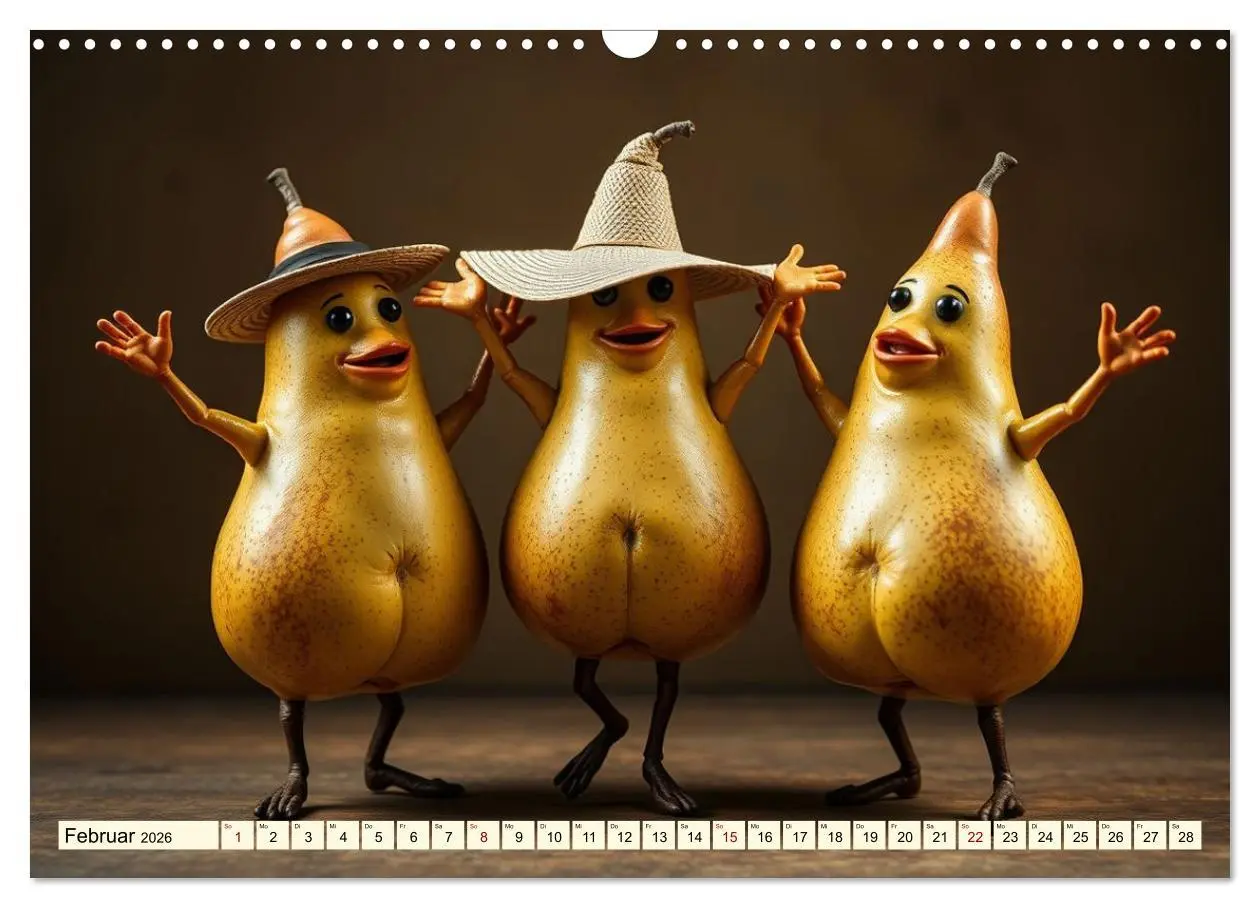 Bild: 9783516413014 | Tanzendes Obst und Gemüse (Wandkalender 2026 DIN A3 quer), CALVENDO...