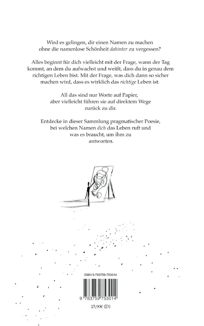 Rückseite: 9783759753014 | Die Schönheit bleibt ewig ohne Namen | Pragmatische Poesie III | Buch
