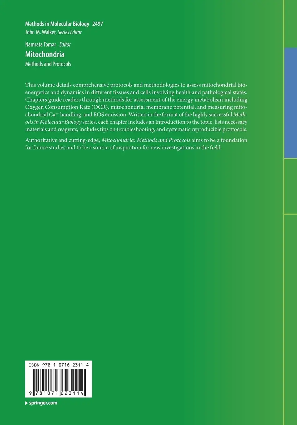 Rückseite: 9781071623114 | Mitochondria | Methods and Protocols | Namrata Tomar | Taschenbuch