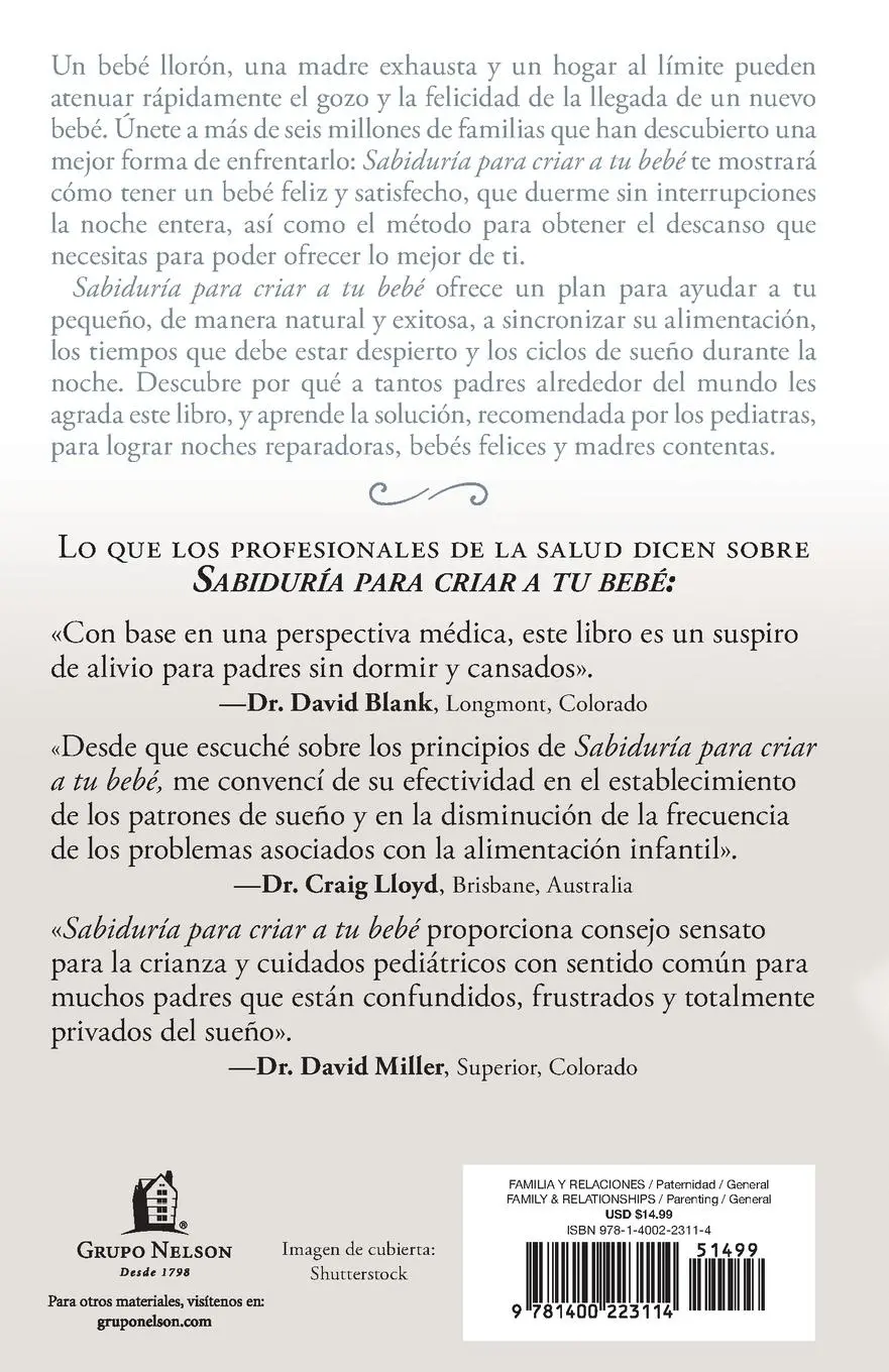 Rückseite: 9781400223114 | The Sabidur¿¿a Para Criar a Tu Beb¿¿ | Gary Ezzo | Taschenbuch | 2022