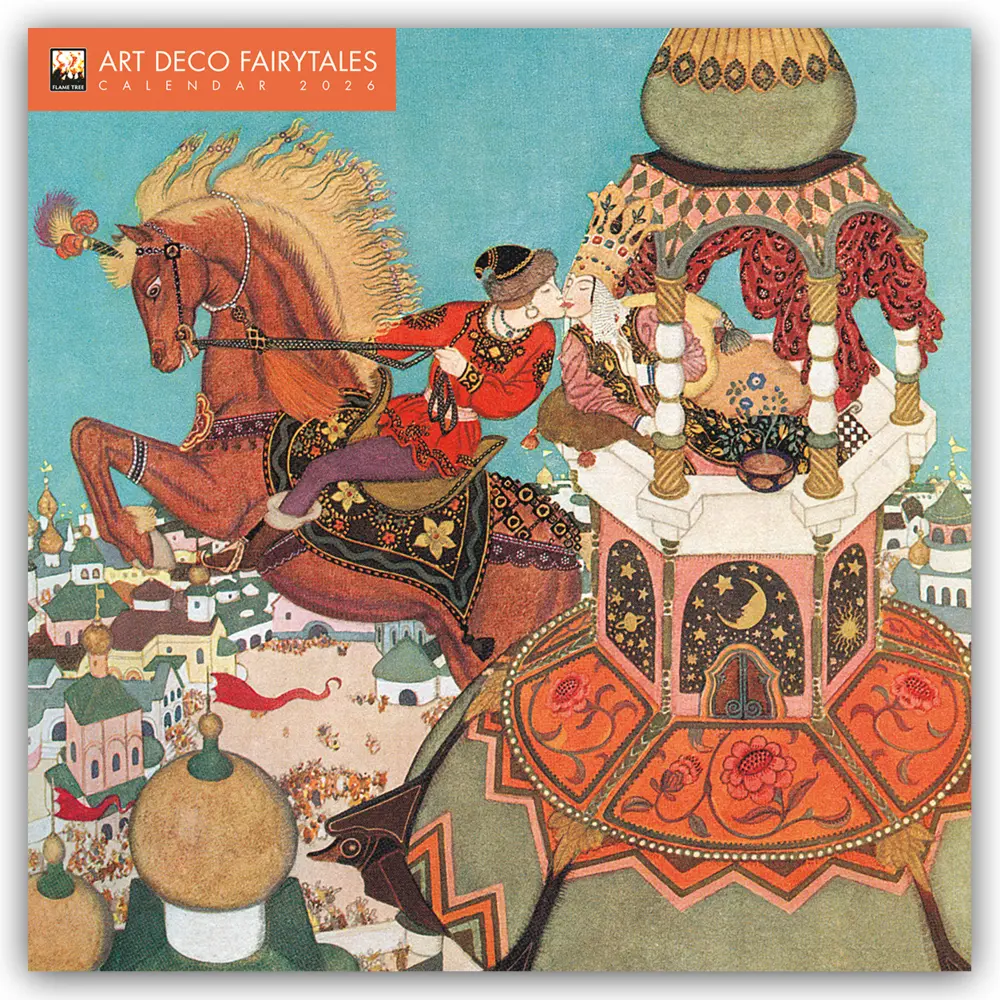 Cover: 9781835623114 | Art Déco Fairytales - Art Déco Märchen 2026 - Original Flame Tree...