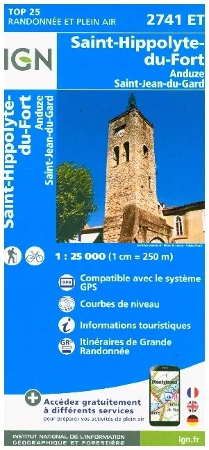 Cover: 9782758543114 | IGN Karte, Serie Bleue Top 25 Saint-Hippolyte-du-Fort.Anduze...