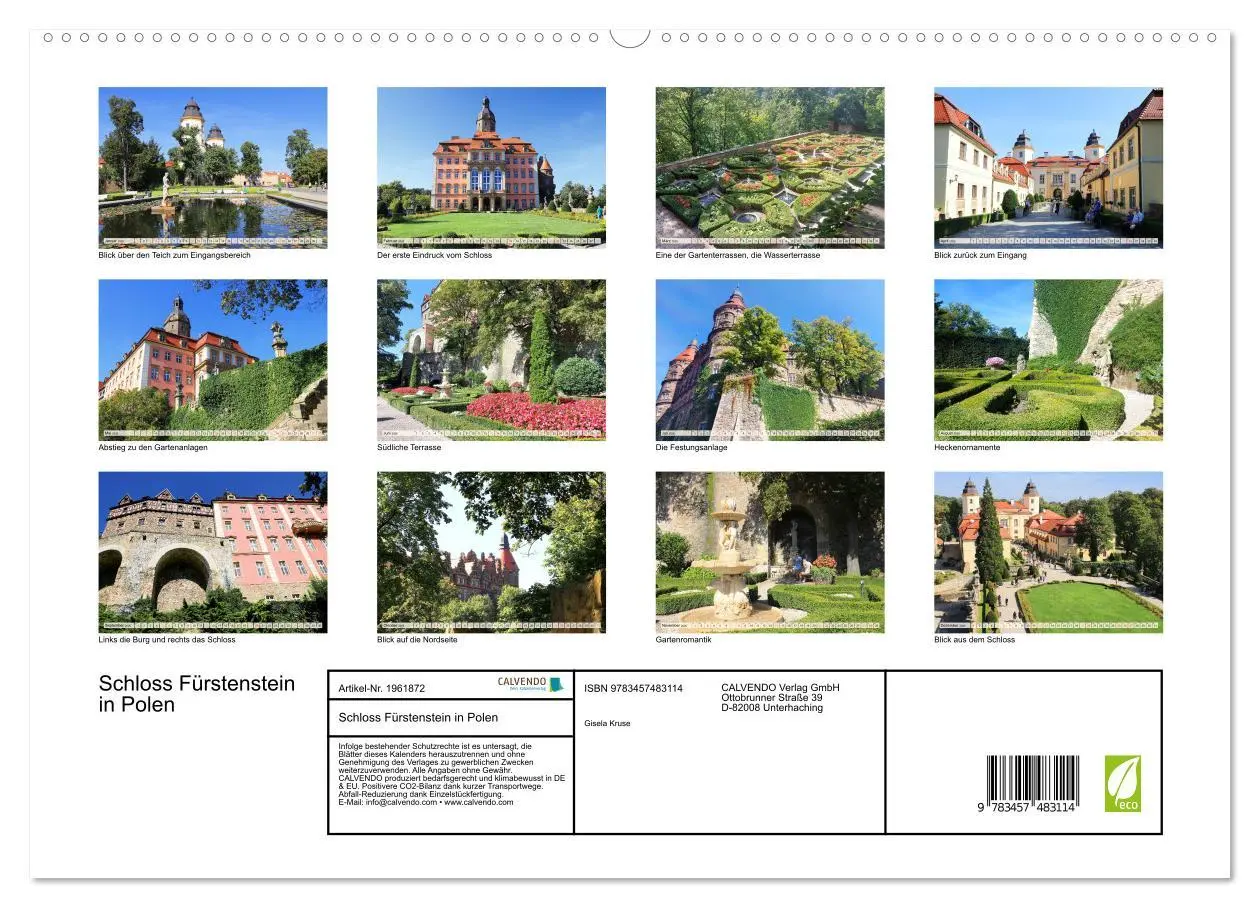Bild: 9783457483114 | Schloss Fürstenstein in Polen (hochwertiger Premium Wandkalender...