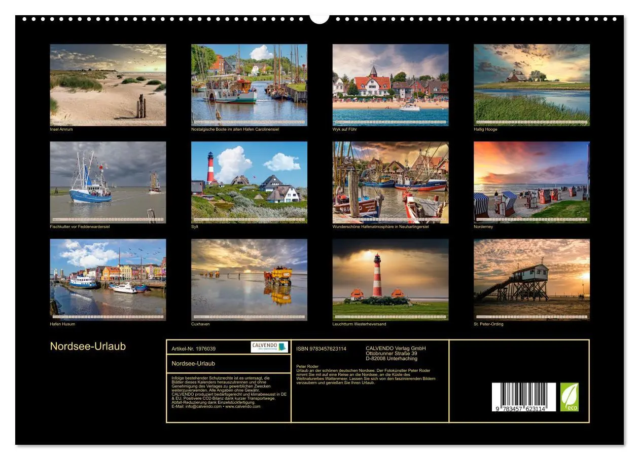 Bild: 9783457623114 | Nordsee-Urlaub (Wandkalender 2026 DIN A2 quer), CALVENDO...