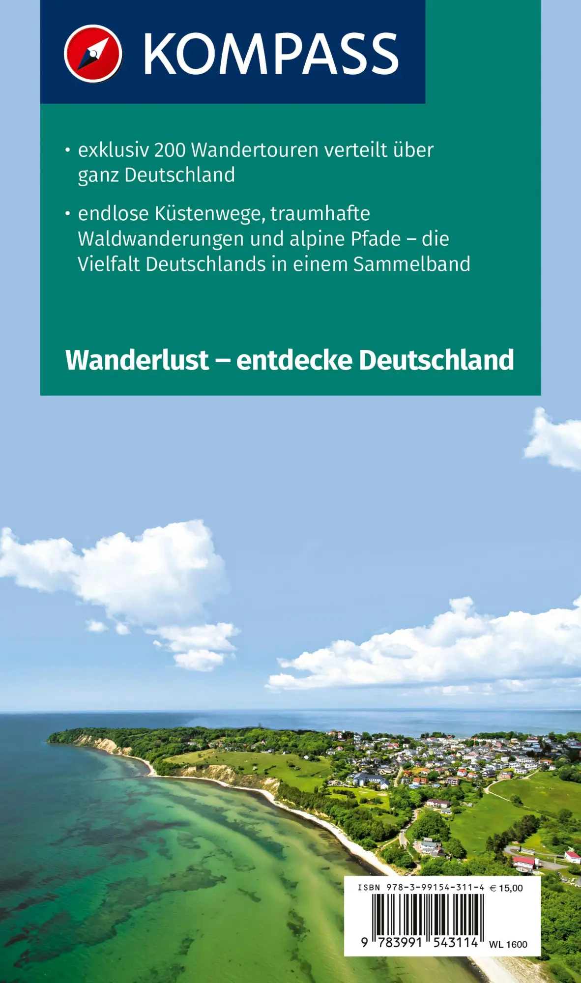 Rückseite: 9783991543114 | KOMPASS Wanderlust Deutschland | Taschenbuch | 448 S. | Deutsch | 2025