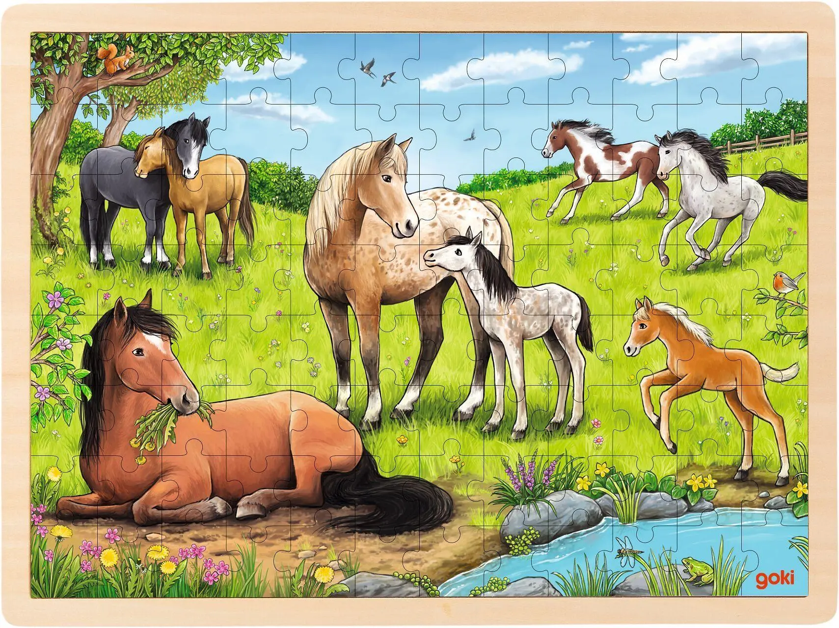 Cover: 4013594573214 | Einlegepuzzle Sommer auf der Pferdewiese | Spiel | 57321 | Deutsch