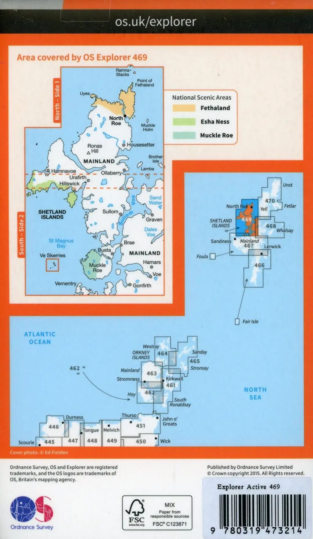 Bild: 9780319473214 | Shetland - Mainland North West | Ordnance Survey | (Land-)Karte | 2015