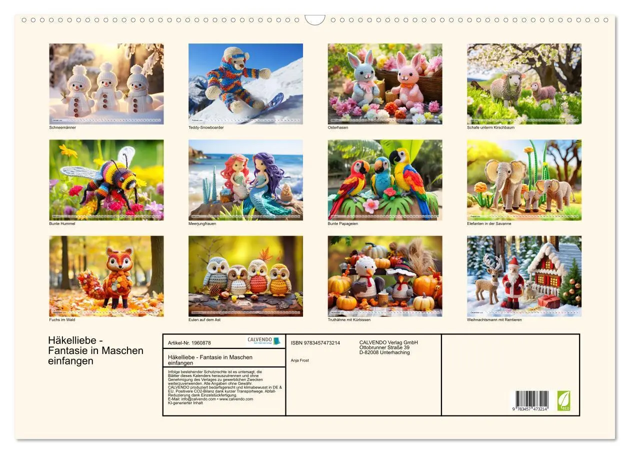 Bild: 9783457473214 | Häkelliebe - Fantasie in Maschen einfangen (Wandkalender 2026 DIN...
