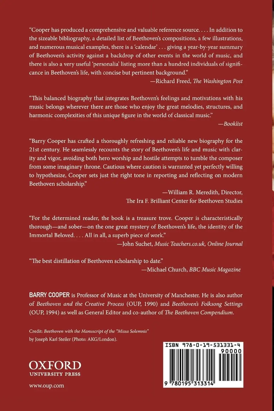 Rückseite: 9780195313314 | Beethoven | Barry Cooper | Taschenbuch | Buch | Englisch | 2008
