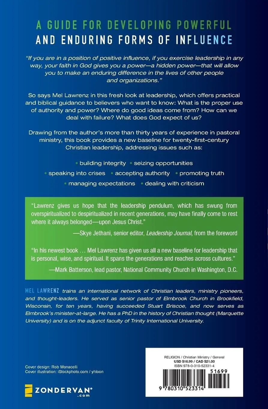 Rückseite: 9780310523314 | A Spiritual Leadership Today | Mel Lawrenz | Taschenbuch | Englisch