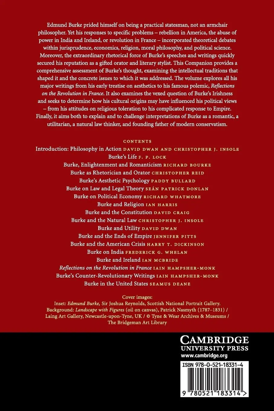 Rückseite: 9780521183314 | The Cambridge Companion to Edmund Burke | David Dwan (u. a.) | Buch