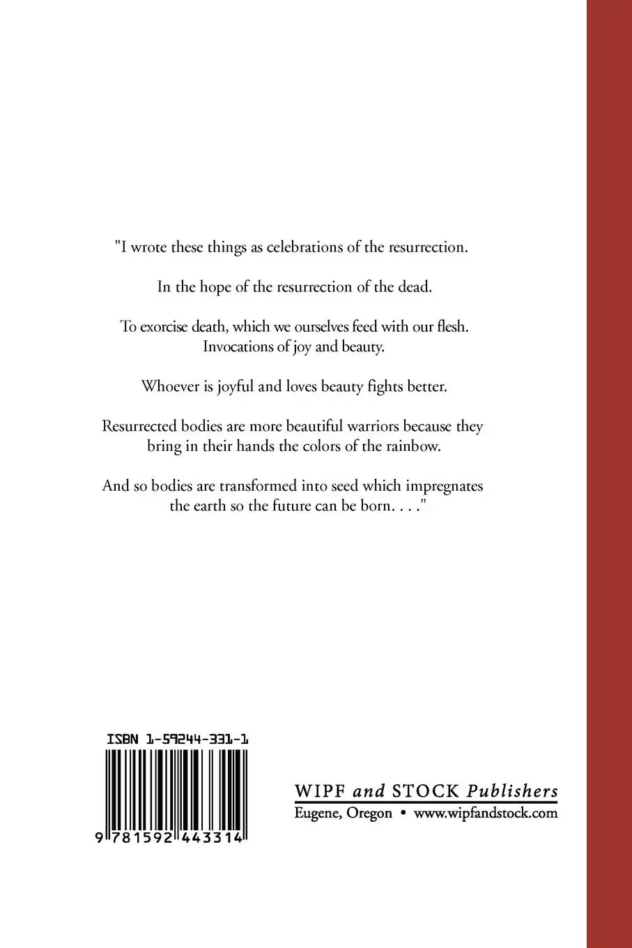 Rückseite: 9781592443314 | I Believe in the Resurrection of the Body | Rubem Alves | Taschenbuch