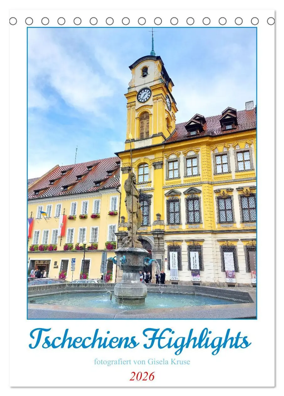 Cover: 9783516313314 | Tschechiens Highlights (Tischkalender 2026 DIN A5 hoch), CALVENDO...