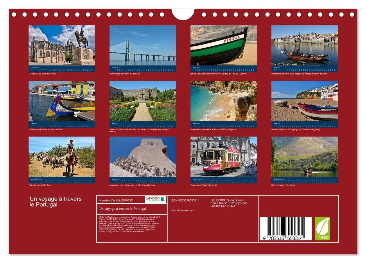 Bild: 9783516553314 | Un voyage à travers le Portugal (Calendrier mural 2026 DIN A4...