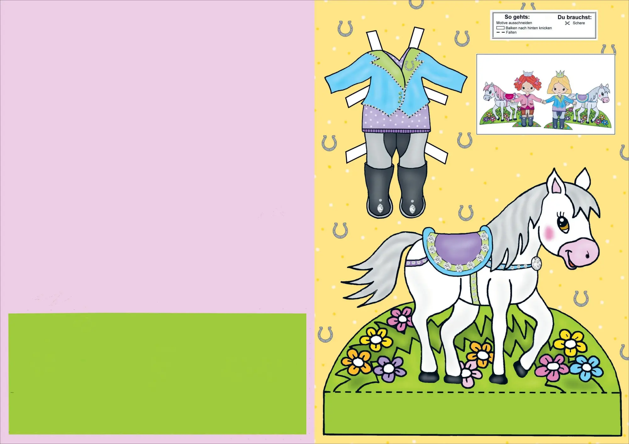 Bild: 9783841103314 | Mein großer Mal- und Ausschneidespaß mit Pony, Prinzessin und Einhorn