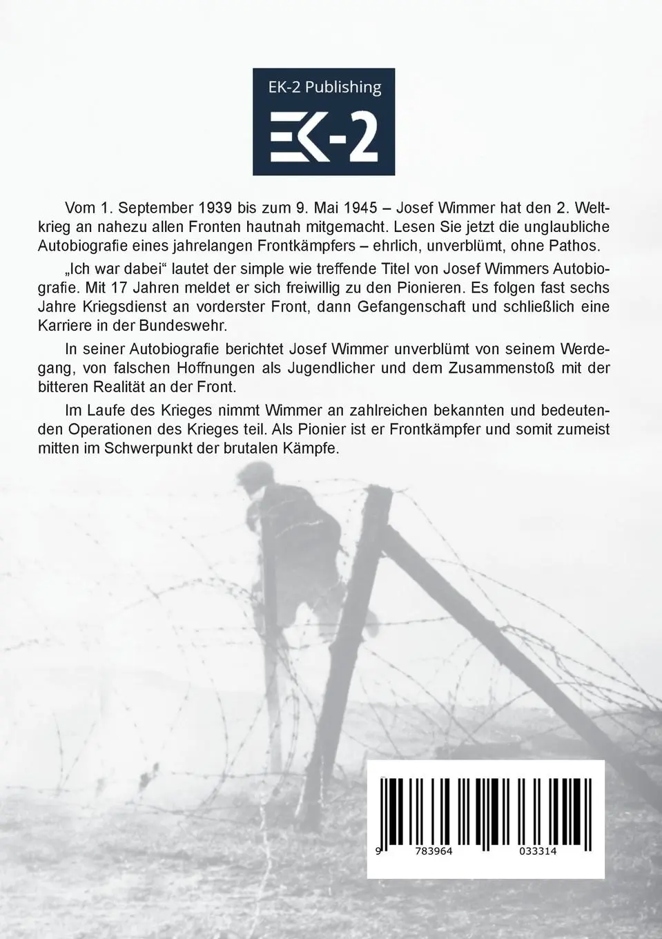 Rückseite: 9783964033314 | Ich war dabei ... | Josef Wimmer | Taschenbuch | Paperback | 300 S.