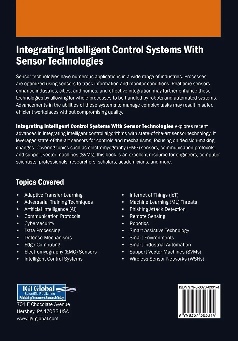 Rückseite: 9798337303314 | Integrating Intelligent Control Systems With Sensor Technologies
