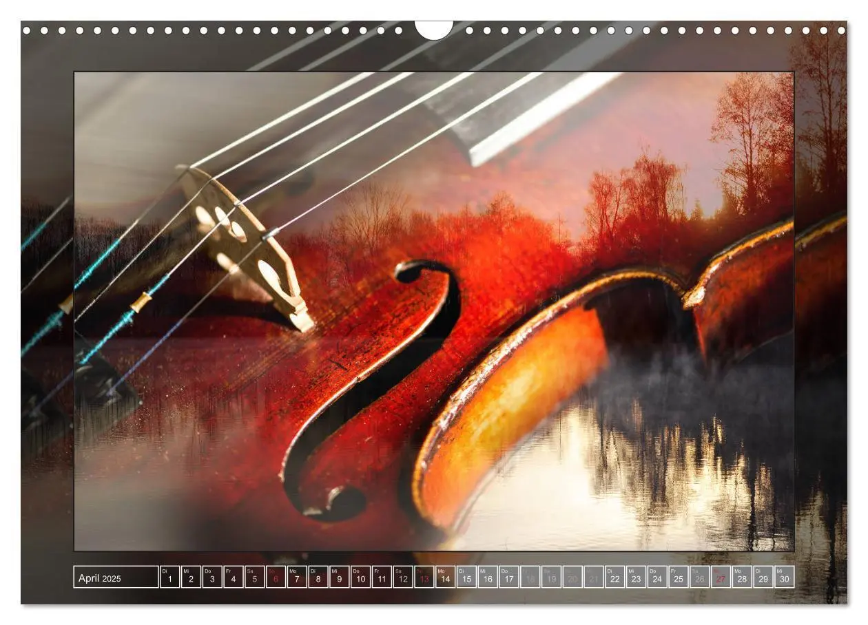 Bild: 9783435363414 | Instrumententräume - Die Geige (Wandkalender 2025 DIN A3 quer),...