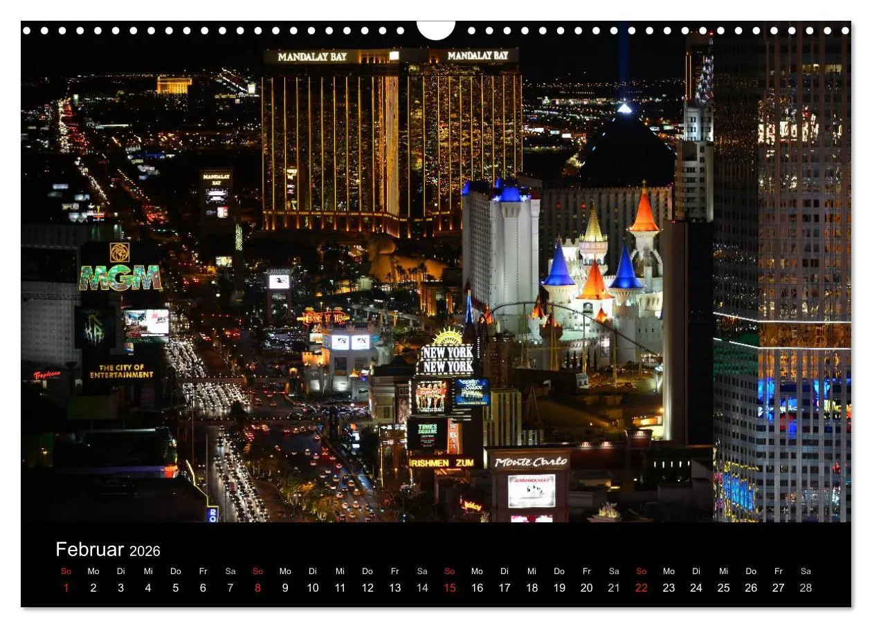 Bild: 9783516233414 | Las Vegas (Wandkalender 2026 DIN A3 quer), CALVENDO Monatskalender