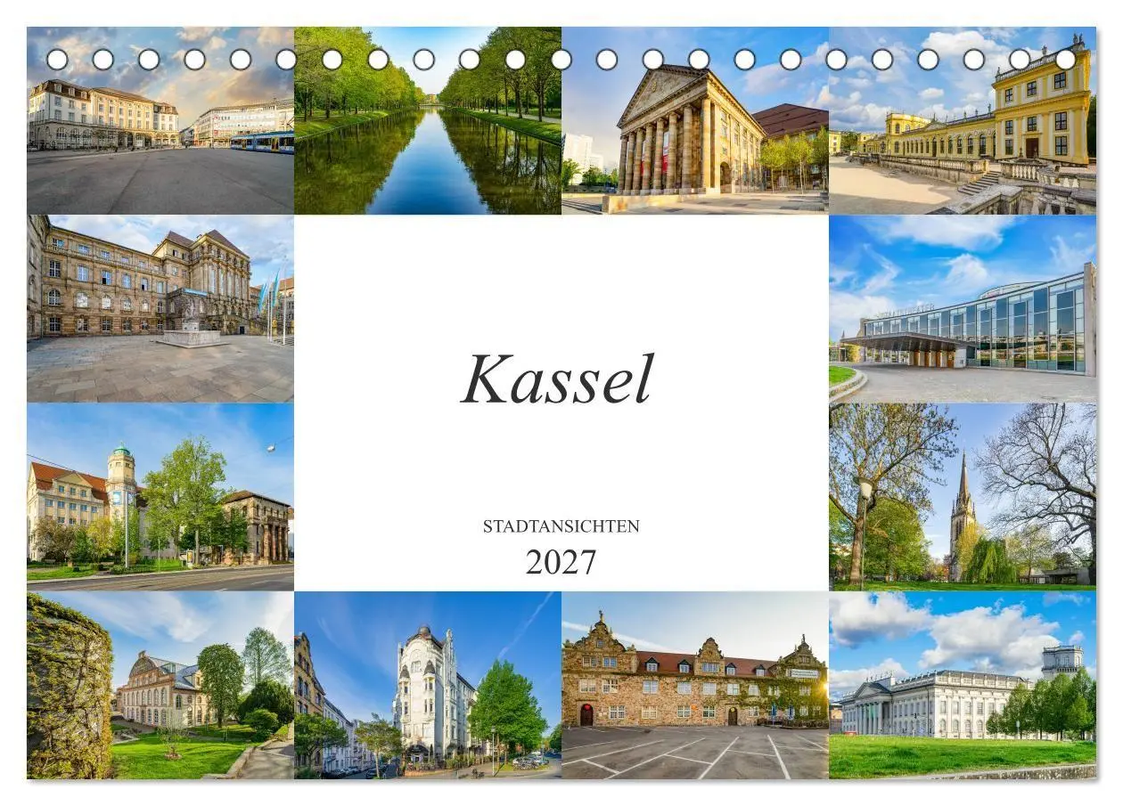 Kassel Stadtansichten (Tischkalender 2027 DIN A5 quer), CALVENDO Monatskalender