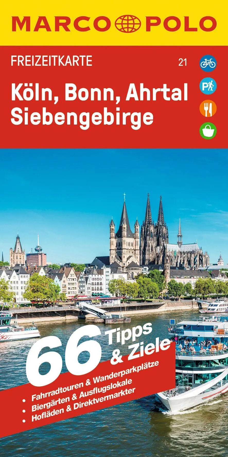 Cover: 9783575023414 | MARCO POLO Freizeitkarte 21 Köln, Bonn, Ahrtal, Siebengebirge...