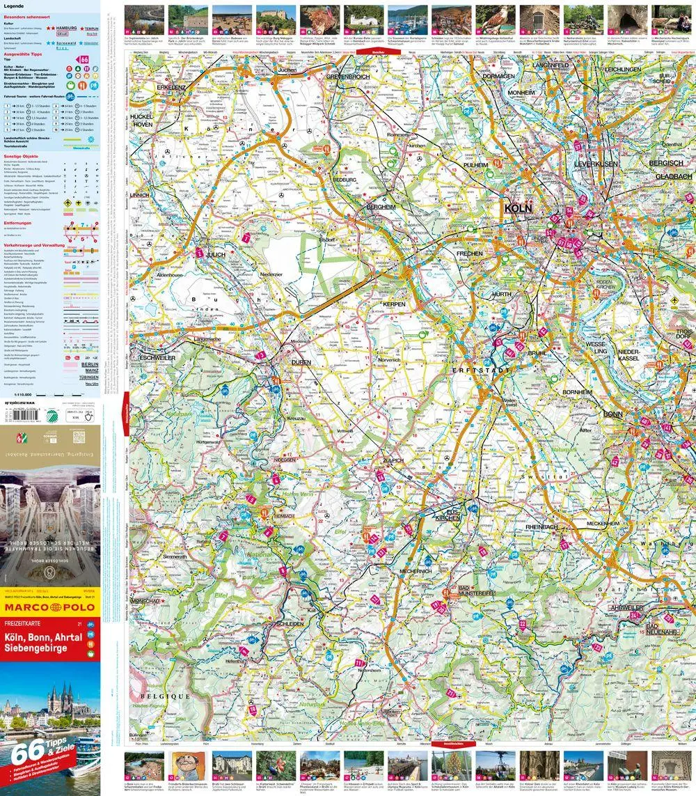 Bild: 9783575023414 | MARCO POLO Freizeitkarte 21 Köln, Bonn, Ahrtal, Siebengebirge...