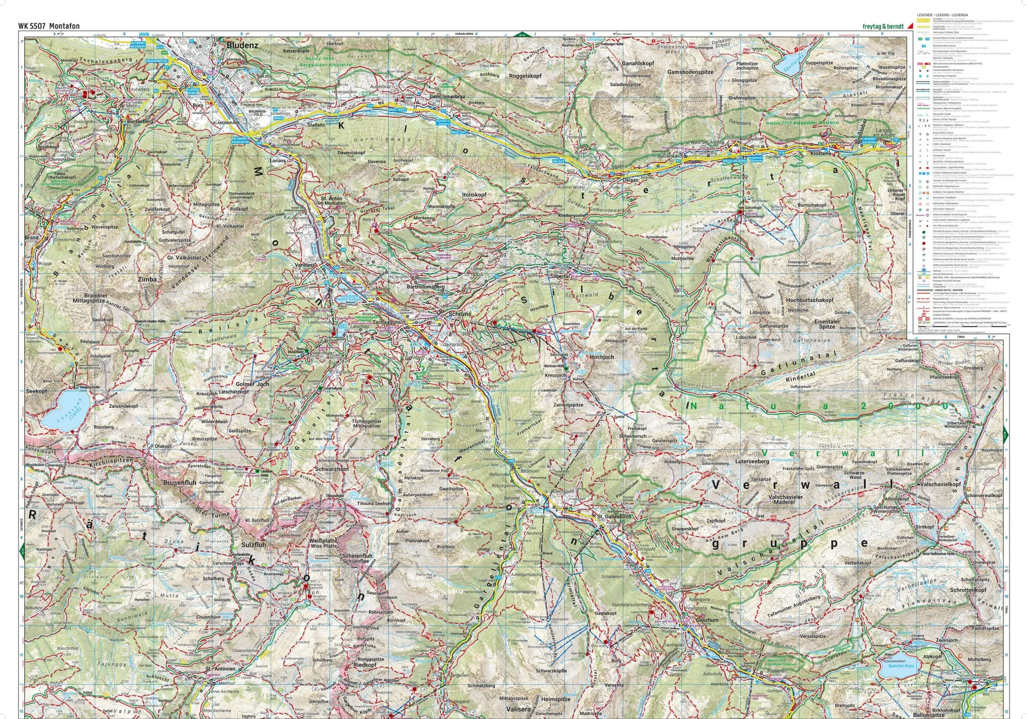 Bild: 9783707923414 | freytag &amp; berndt Wanderkarte WK 5507 Montafon 1:35.000 | Berndt | 2024
