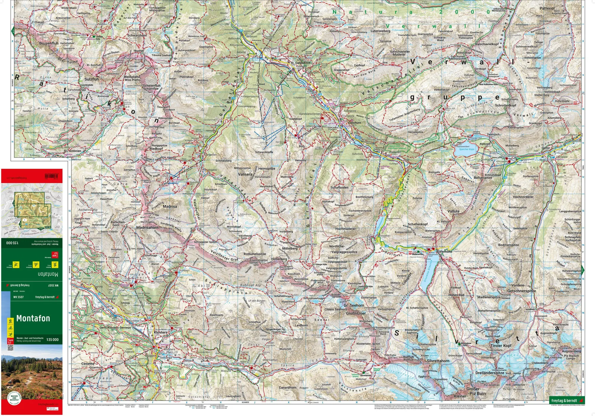 Bild: 9783707923414 | freytag &amp; berndt Wanderkarte WK 5507 Montafon 1:35.000 | Berndt | 2024