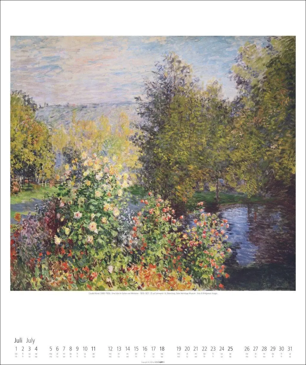 Bild: 9783839903414 | Claude Monet Im Garten Kalender 2027 - Im Garten | Claude Monet | 2027