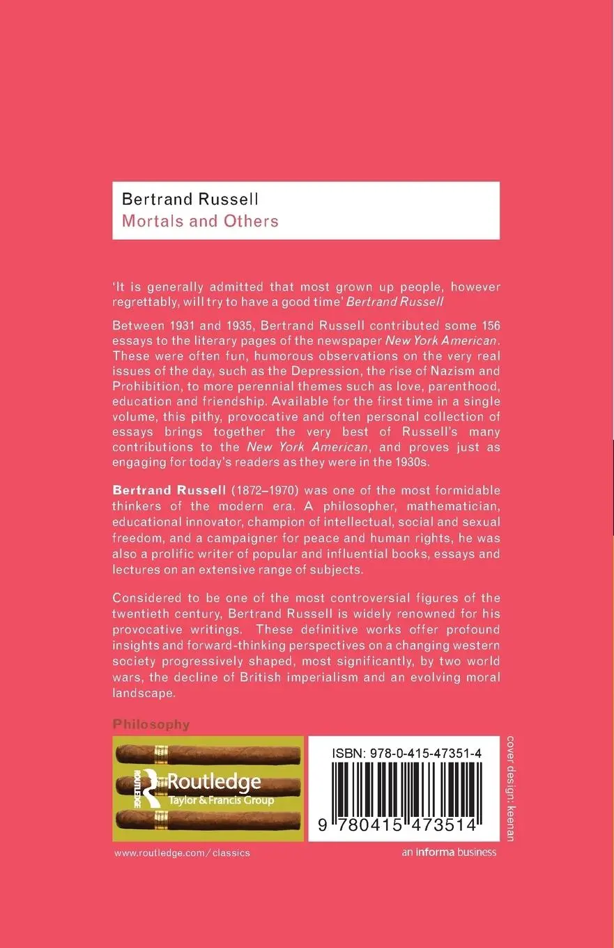 Rückseite: 9780415473514 | Mortals and Others | Bertrand Russell | Taschenbuch | Englisch | 2009